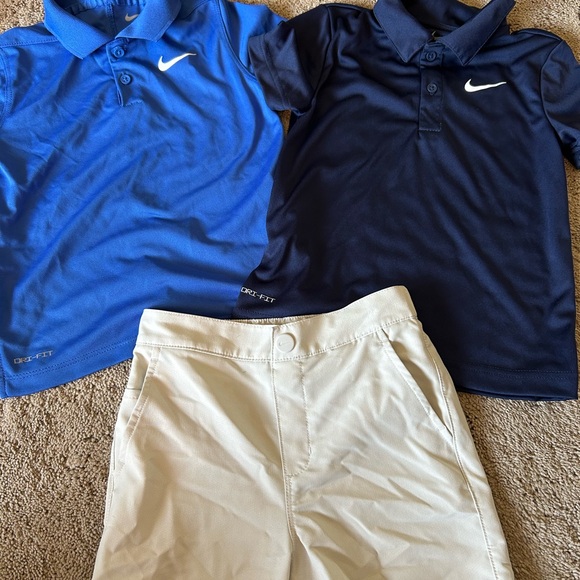 Nike Kids Polo Shirts and Shorts in Blue and Dark Blue - Picture 1 of 4
